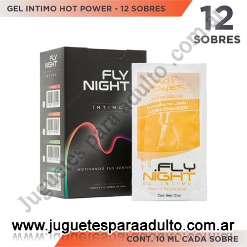 Aceites y lubricantes, Lubricantes frio - calor, HOT POWER GEL INTIMO 10 CC X 12 UNID.